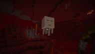 A ghast floating by (Image via Minecraft)